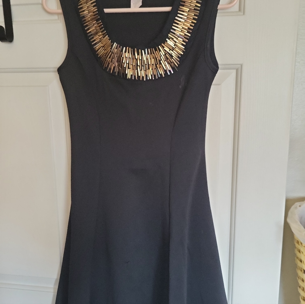 Black A-line Skater Style Dress